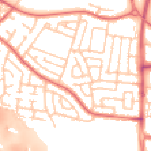 Daytime road noise heatmap for TS22 5HJ