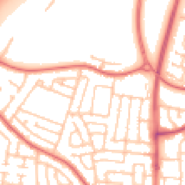 Daytime road noise heatmap for TS22 5HT
