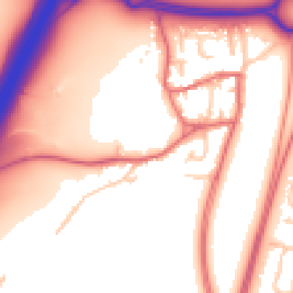 Daytime road noise heatmap for TS22 5LL