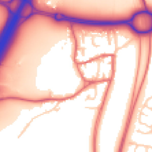 Daytime road noise heatmap for TS22 5LN