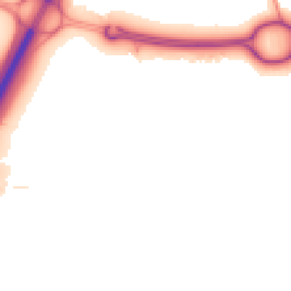 Night-time road noise heatmap for TS22 5LN