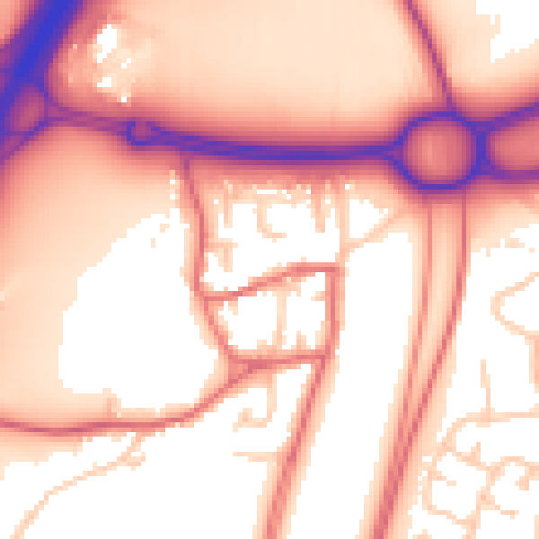 Daytime road noise heatmap for TS22 5LP