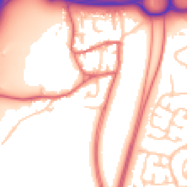 Daytime road noise heatmap for TS22 5LS