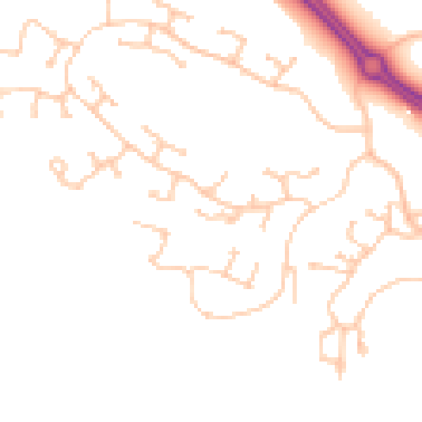 Daytime road noise heatmap for TS22 5RX