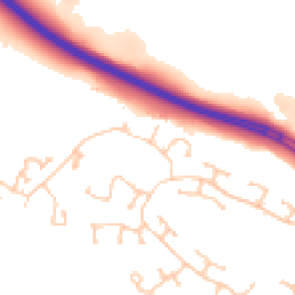 Daytime road noise heatmap for TS22 5TJ