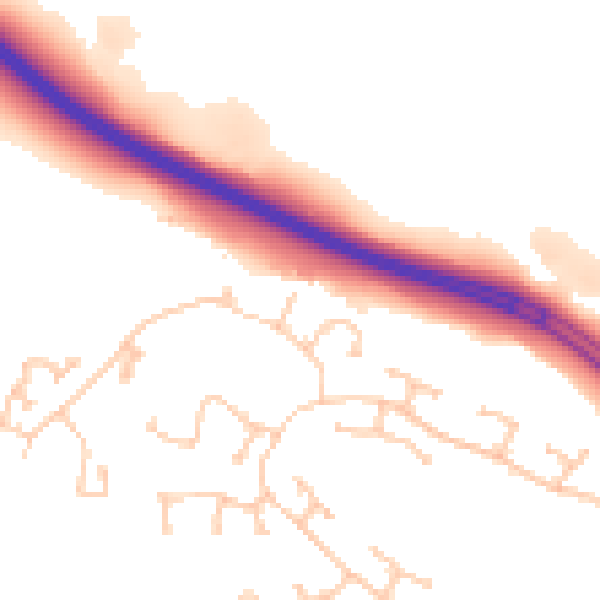Daytime road noise heatmap for TS22 5TN