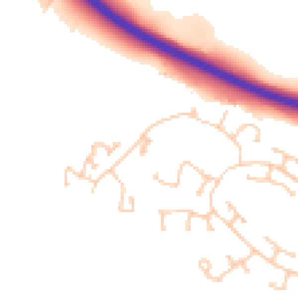 Daytime road noise heatmap for TS22 5UJ