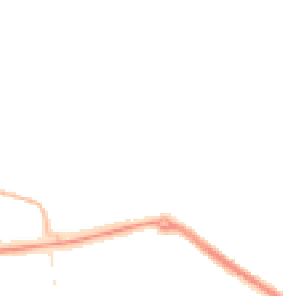 Night-time road noise heatmap for TS24 0AN