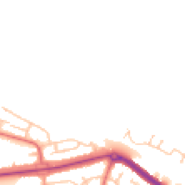 Daytime road noise heatmap for TS24 0AP