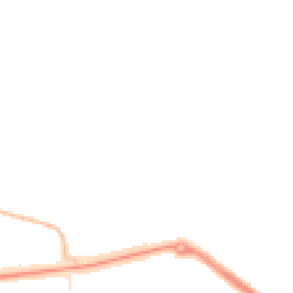 Night-time road noise heatmap for TS24 0AP
