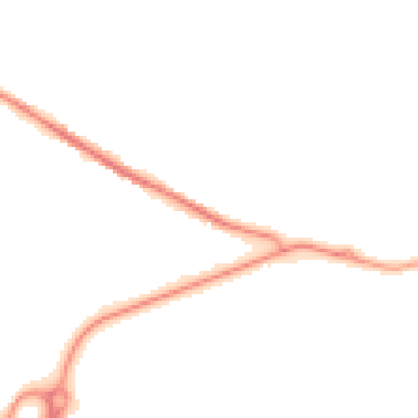 Night-time road noise heatmap for TS24 0BE