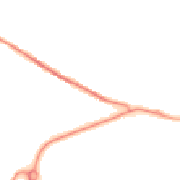 Night-time road noise heatmap for TS24 0BH