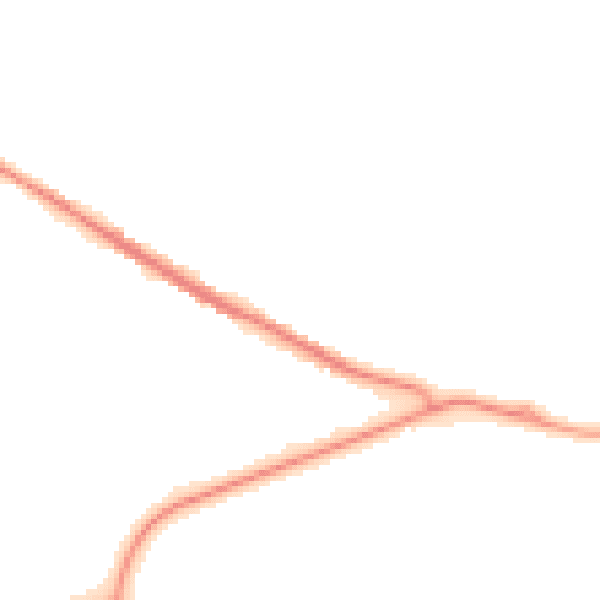 Night-time road noise heatmap for TS24 0BJ