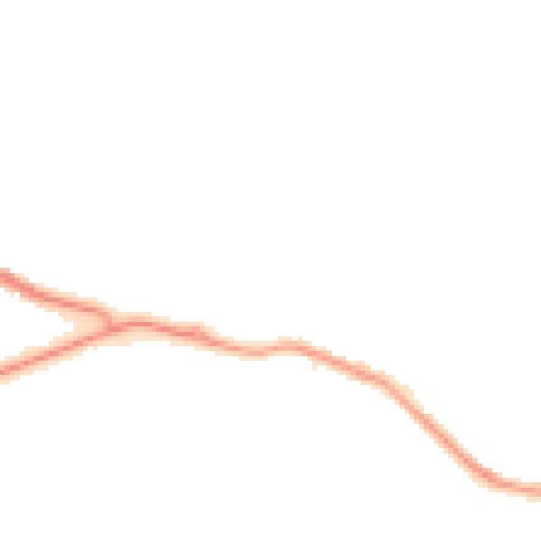 Night-time road noise heatmap for TS24 0DN