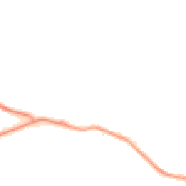 Night-time road noise heatmap for TS24 0DP