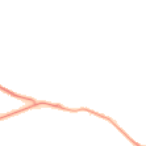 Night-time road noise heatmap for TS24 0DT