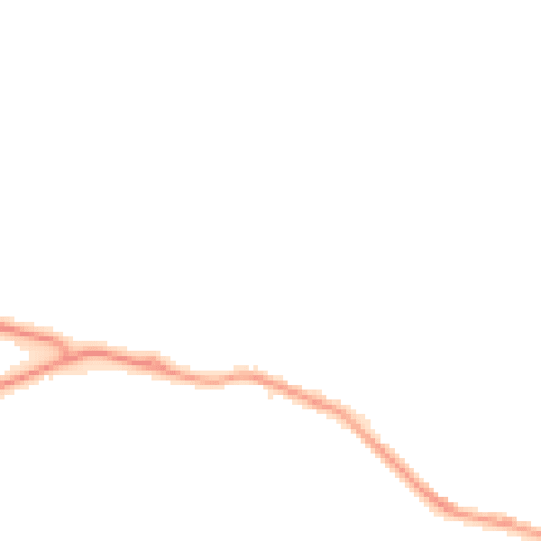 Night-time road noise heatmap for TS24 0DU