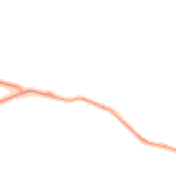 Night-time road noise heatmap for TS24 0DX