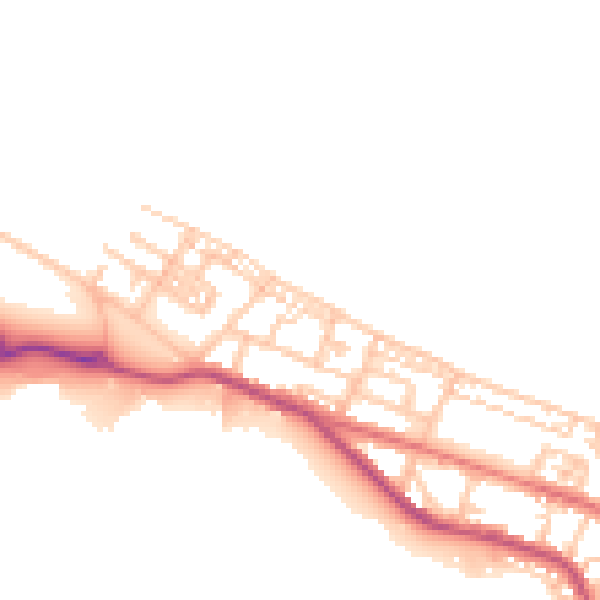Daytime road noise heatmap for TS24 0DY