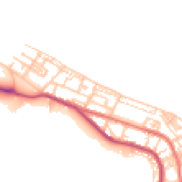Daytime road noise heatmap for TS24 0EA