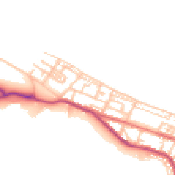 Daytime road noise heatmap for TS24 0EE