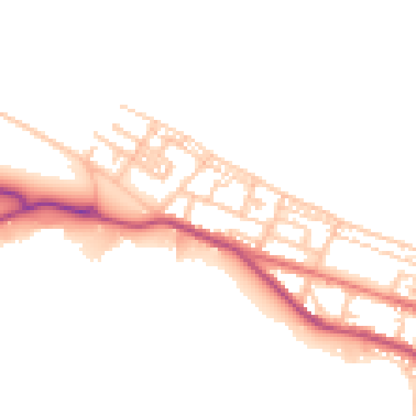 Daytime road noise heatmap for TS24 0EF
