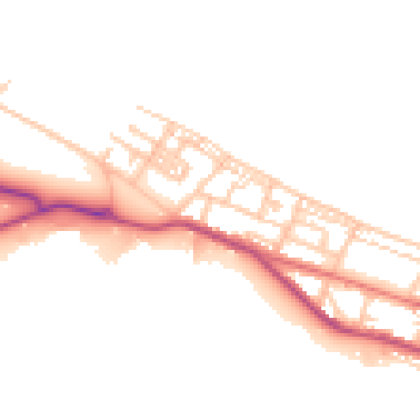 Daytime road noise heatmap for TS24 0EG