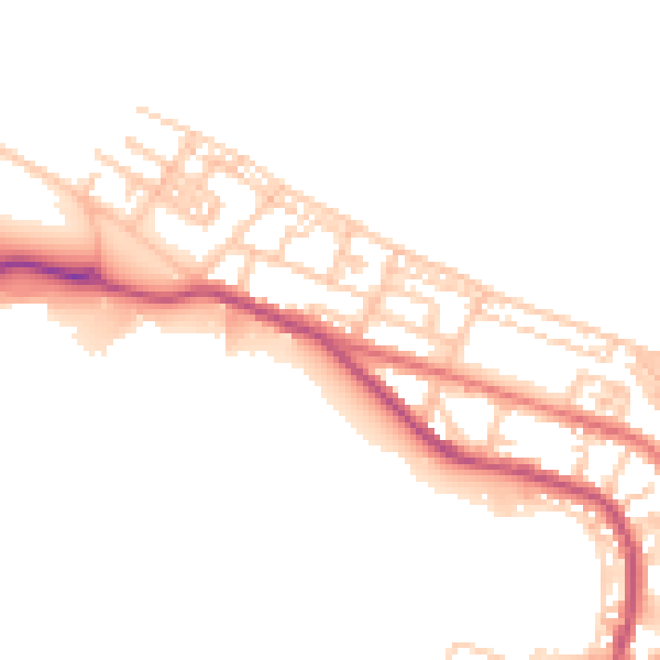 Daytime road noise heatmap for TS24 0EJ