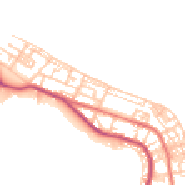 Daytime road noise heatmap for TS24 0EP