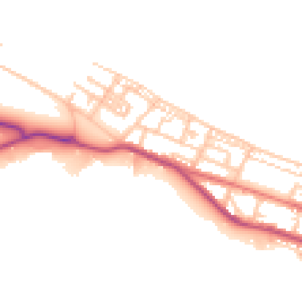 Daytime road noise heatmap for TS24 0EQ