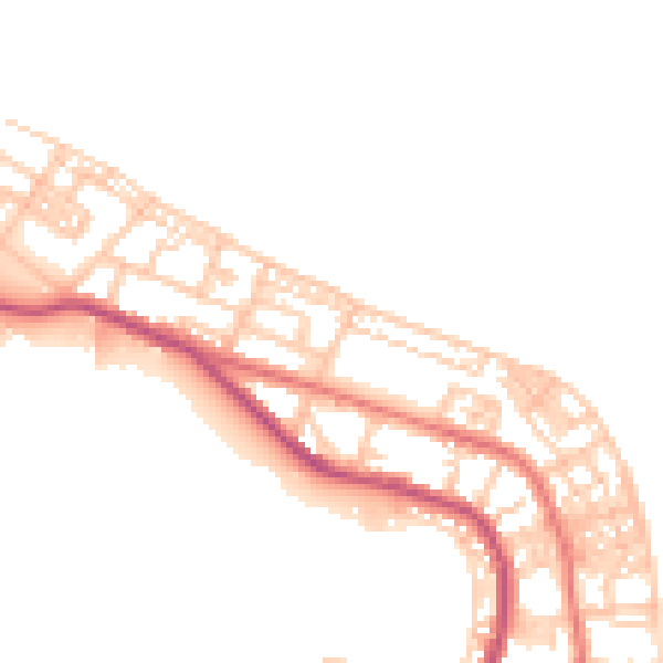 Daytime road noise heatmap for TS24 0ES