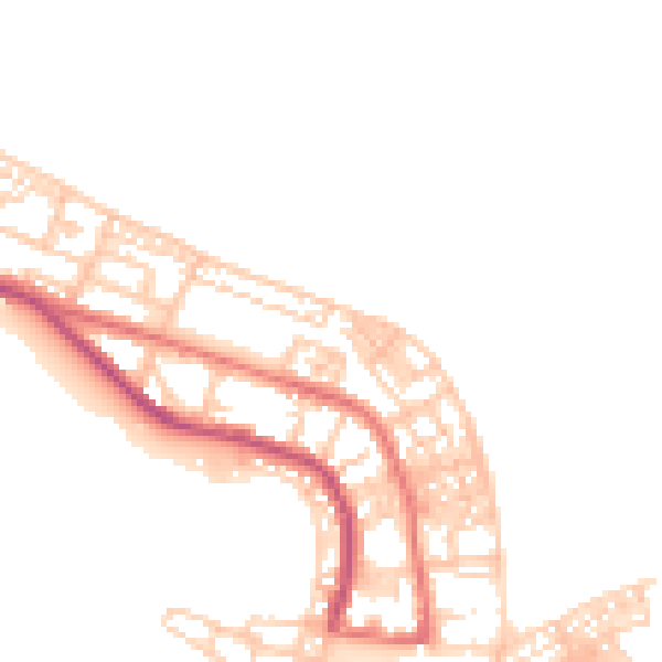 Daytime road noise heatmap for TS24 0EX