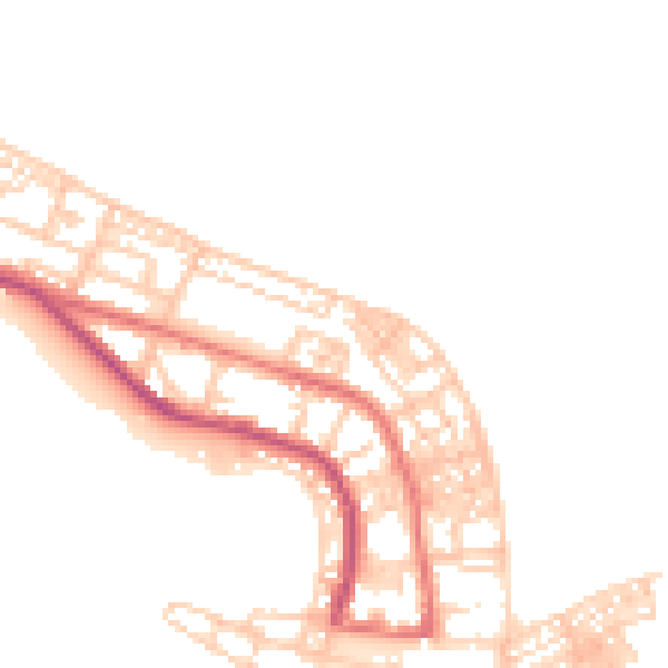 Daytime road noise heatmap for TS24 0EY