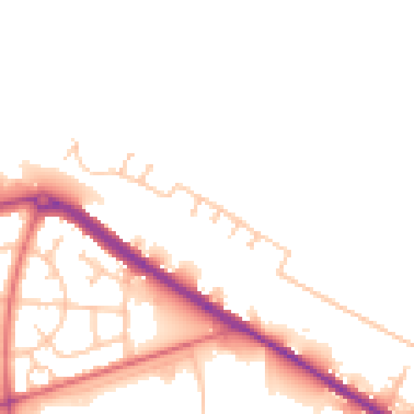 Daytime road noise heatmap for TS24 0GA