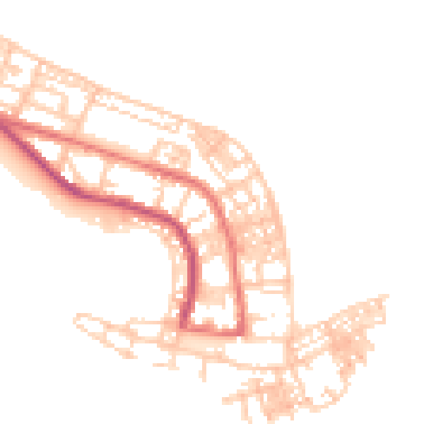 Daytime road noise heatmap for TS24 0HR