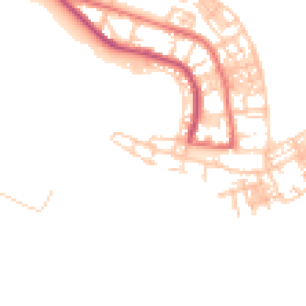 Daytime road noise heatmap for TS24 0JJ