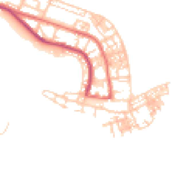 Daytime road noise heatmap for TS24 0JR