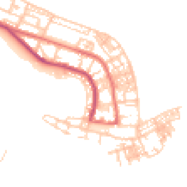 Daytime road noise heatmap for TS24 0JX