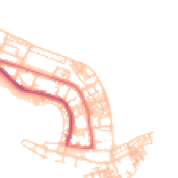 Daytime road noise heatmap for TS24 0NS