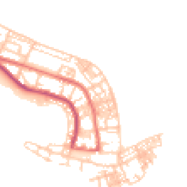 Daytime road noise heatmap for TS24 0NU