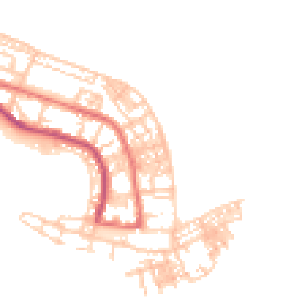 Daytime road noise heatmap for TS24 0NX