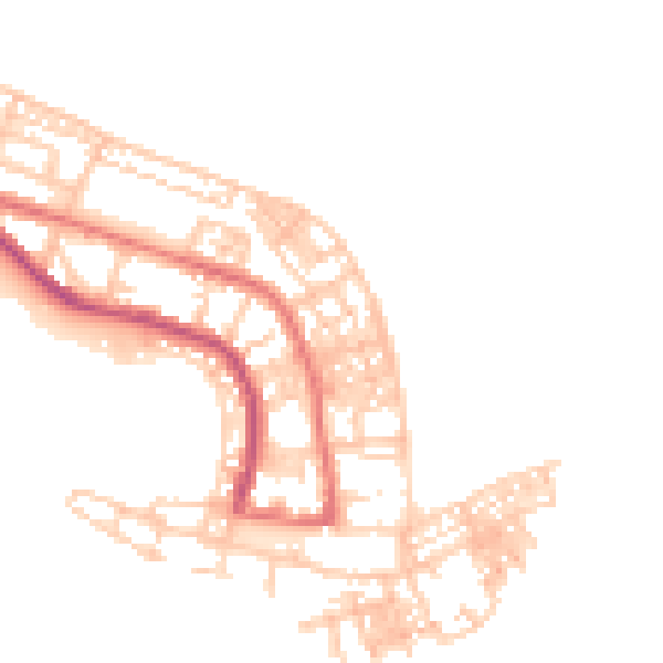 Daytime road noise heatmap for TS24 0PA