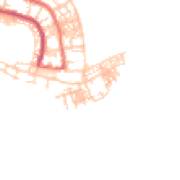 Daytime road noise heatmap for TS24 0QJ