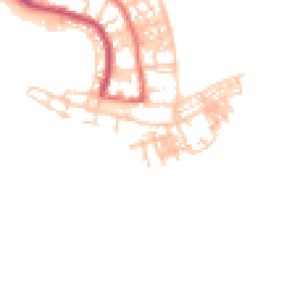 Daytime road noise heatmap for TS24 0QU