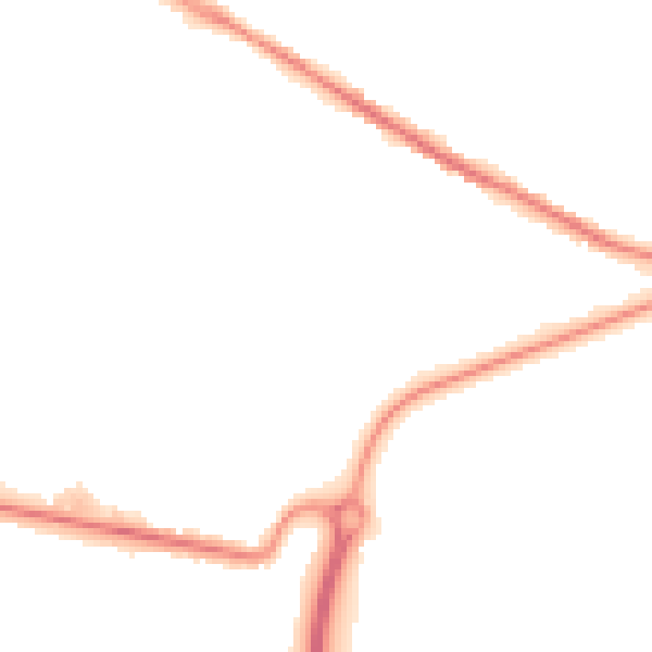 Night-time road noise heatmap for TS24 0TF