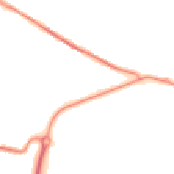 Night-time road noise heatmap for TS24 0TY