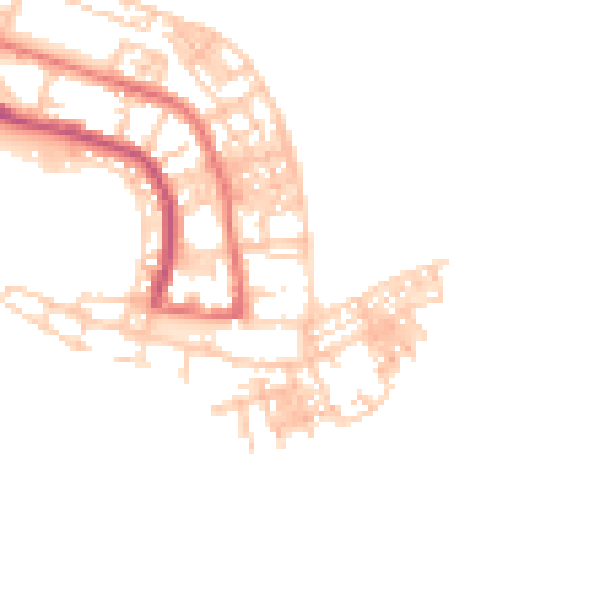 Daytime road noise heatmap for TS24 0UT