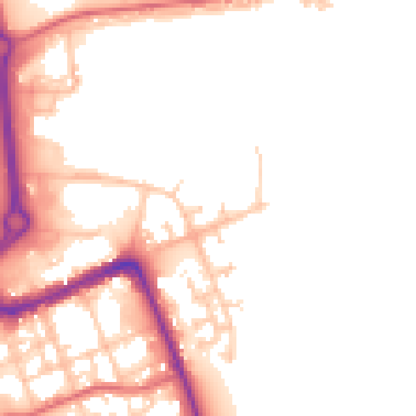 Daytime road noise heatmap for TS24 0XG