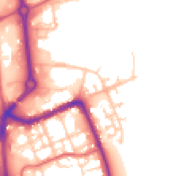 Daytime road noise heatmap for TS24 0XX
