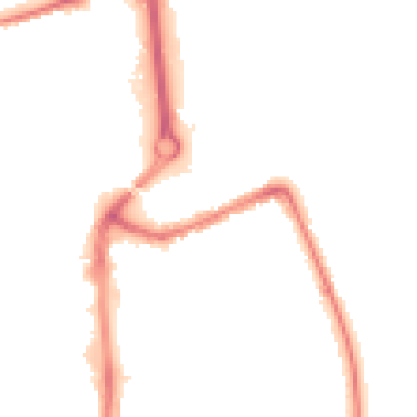 Night-time road noise heatmap for TS24 7DX
